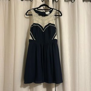 Adorable Navy with Lace Dress